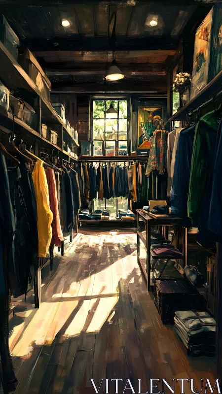 Boutique Retail Interior With Dramatic Daylighting.