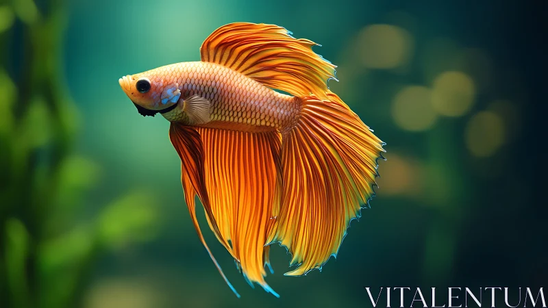 Flame fin betta drifts like underwater silk in slow motion