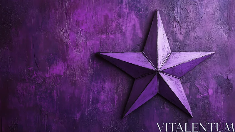 Violet wooden star leans into textured nightwall drama