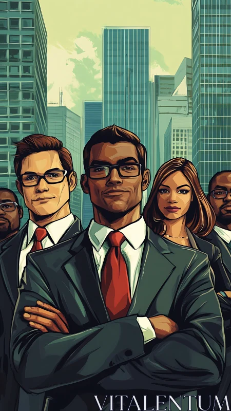 Corporate Group Portrait in Urban Setting.