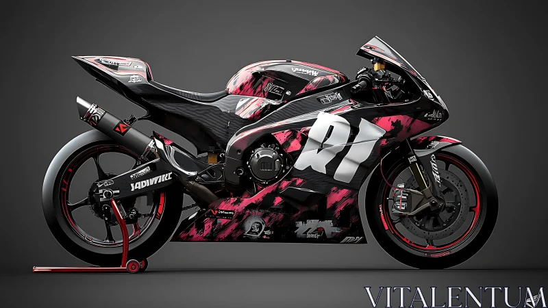 Electric streaks and slick speed on custom sport bike.