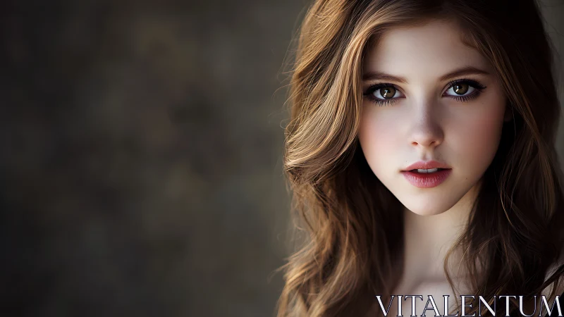 Soft-lit portrait of a wide-eyed muse in quiet focus.