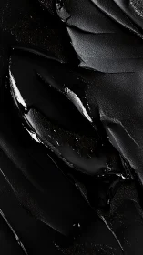 Liquid obsidian quietly folds into velvety midnight waves