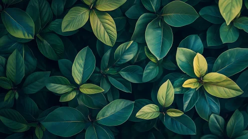 Gentle green leaves creating a calm, cozy garden embrace.