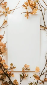 Quiet autumn letterboard framed in caramel leaves and light.