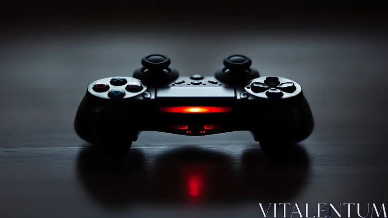 Gaming Controller in the Glow: Power Awaits.