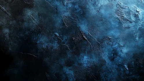 Textured dark blue plaster wall with directional raking light