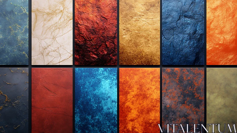 Rich mineral texture grid shows vivid surface contrast.