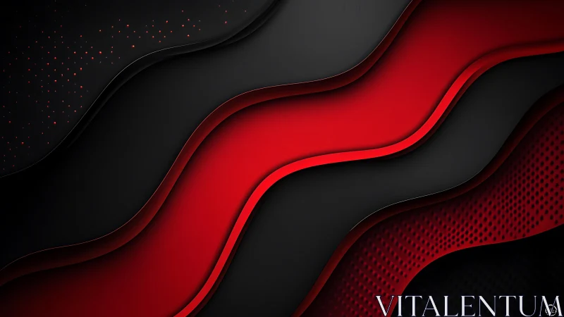 Modern abstract red and black wavy background with layered textures.
