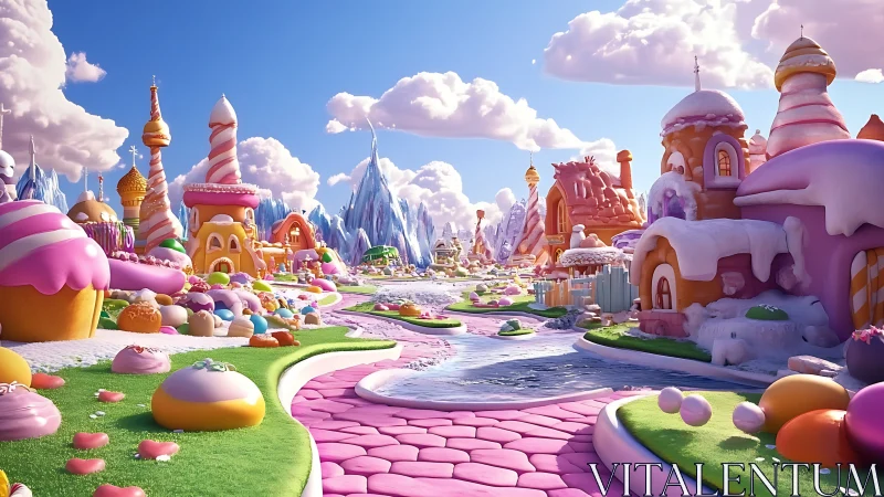 Procedurally Generated Fantasy Candy Kingdom with Volumetric Cloud Rendering