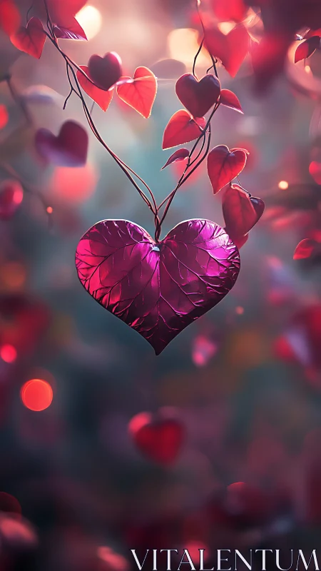 Luminous Heart Vine - Radiant Love Garden.