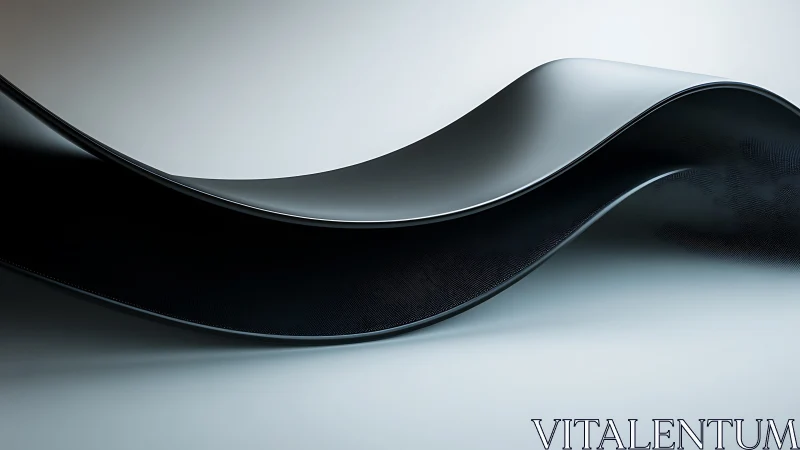 Minimalist 3D waveform sculpture with glossy parametric surfaces.