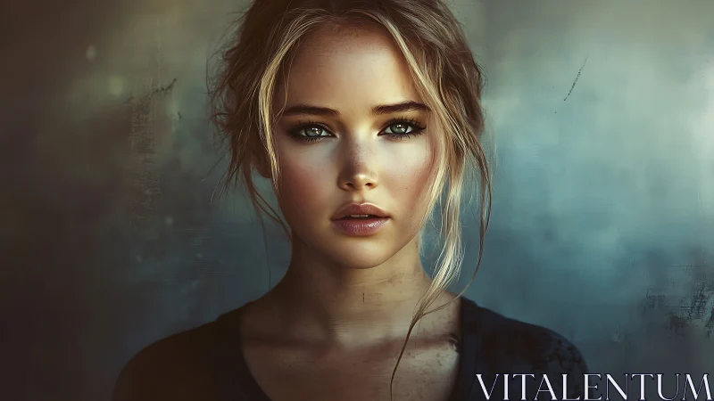 Cinematic digital portrait with shallow depth and soft bloom lighting.