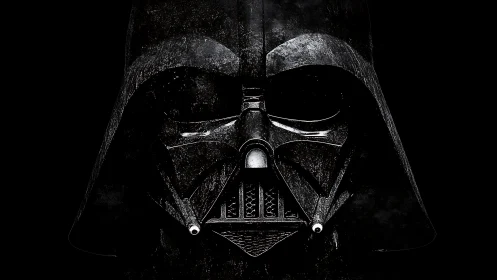 Midnight helm of a brooding galactic warlord portrait.