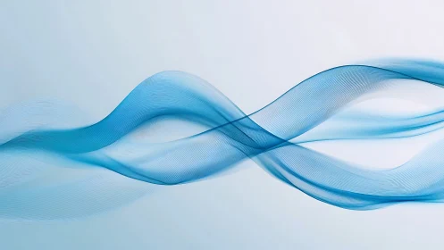 Minimalist blue waveforms with flowing linear gradients.