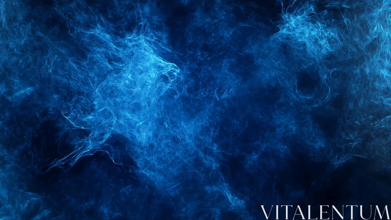Ethereal Blue Smoke Texture in Abstract Digital Art Style.