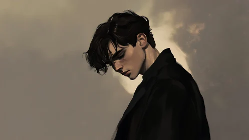 Side-lit male portrait studies chiaroscuro and soft edge control