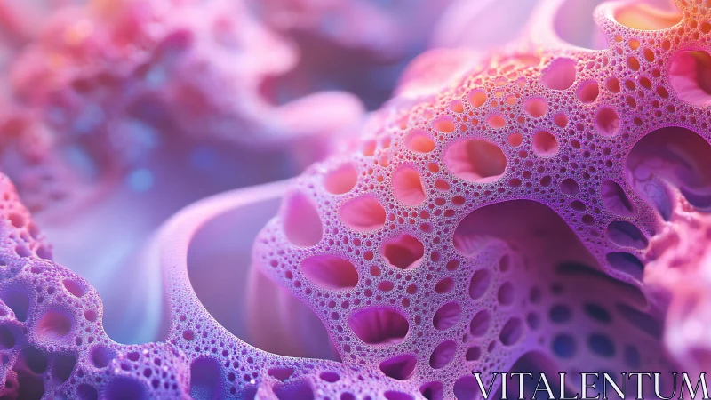 Neon coral lattice breathes in dreamy macro pastel light.