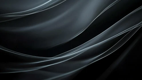 Gentle silver waves drifting across a quiet dark sky.