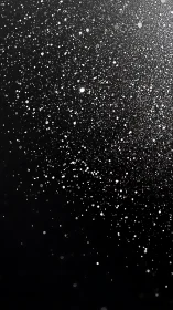 Photorealistic particle field with luminous diagonal dispersion.