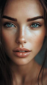 Photorealistic close-up portrait with cinematic skin detailing.