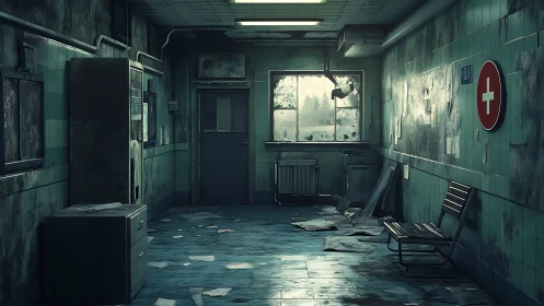 Forgotten hospital corridor quietly remembers old stories