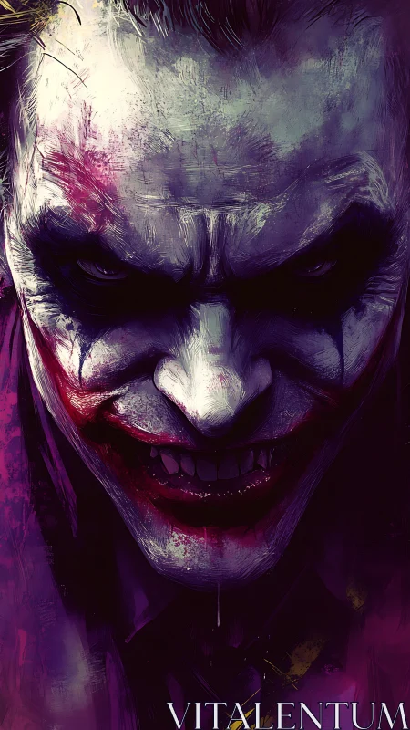 Chromatic psychopathy portrait with exaggerated grimacing mask.