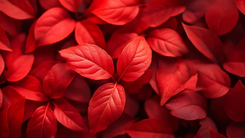 Crimson leaf chorus quietly crowns a single sharp cluster