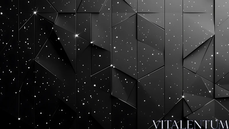 Nocturnal polygon skyline beneath whispering pixel stars.