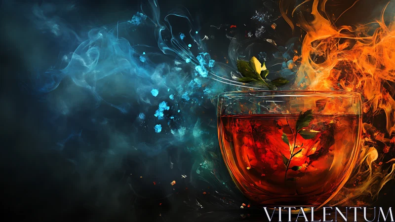 Liquid Fire Alchemy: Ice-Heat Dance in Glass.