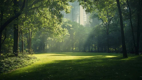 Emerald Cathedral: Where Urban Giants Whisper Through Green.