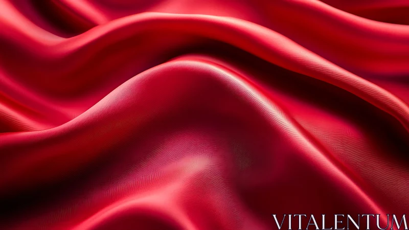 Flowing crimson silk waves in dramatic studio lighting.