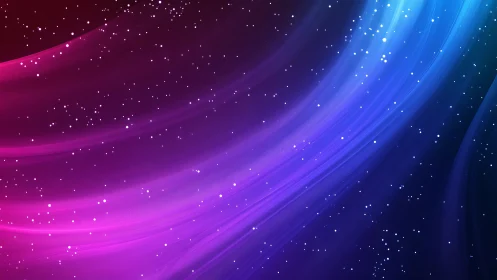 Cosmic light streams flow through vivid magenta and blue space.
