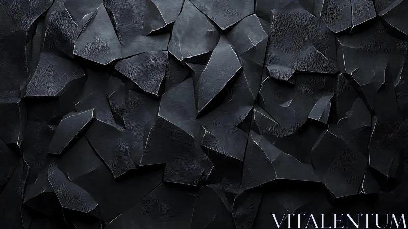 Abstract dark geometric textured wall with layered polygon shapes.