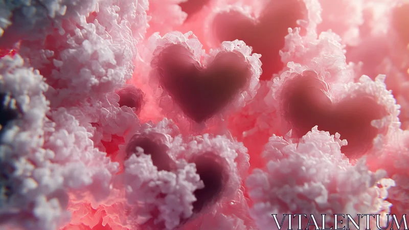 Cotton Candy Heart Dreams: Love Materializes in Fluffy Pink Clouds.