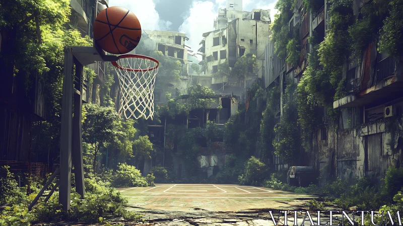 Rust quiets the roar as ivy reclaims the forgotten court