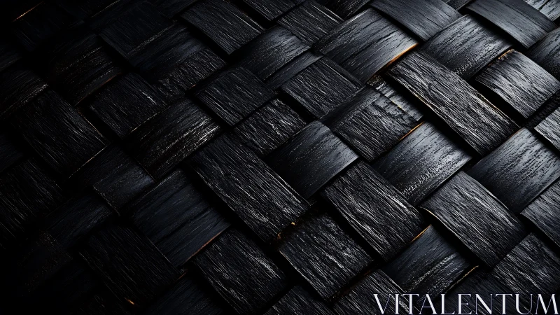 Close-up of Dark Woven Texture in Modern Abstract Style.