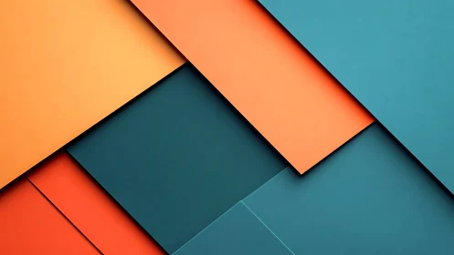 Diagonal paper planes quietly choreograph teal and amber space