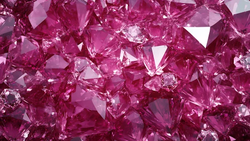 Sparkling cluster of pink gemstones glowing with charm.