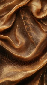 Gold satin folds with shimmering metallic texture detail.