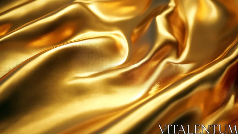 Liquid gold folds drift in molten waves of luminous satin.