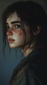 Quiet strength shines in a freckled girl&rsquo;s thoughtful gaze