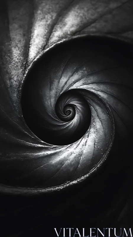 Spiral tunnel of light draws the eye into gentle mystery