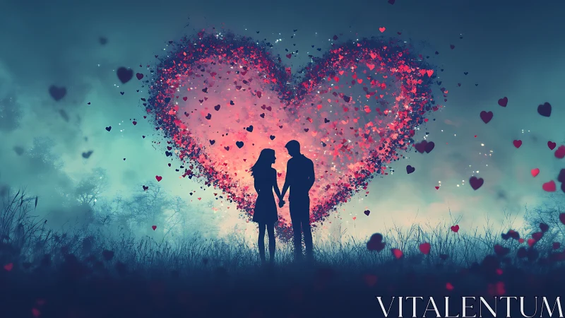 Two Hearts Dancing in a Magical Moment of Love