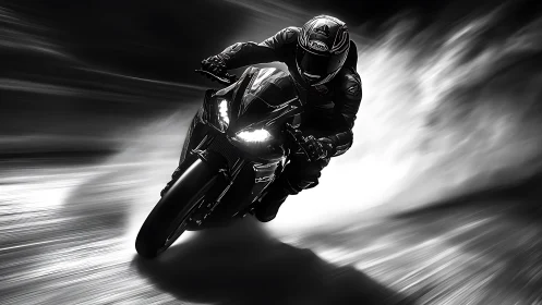 Midnight superbike slices through light like liquid thunder