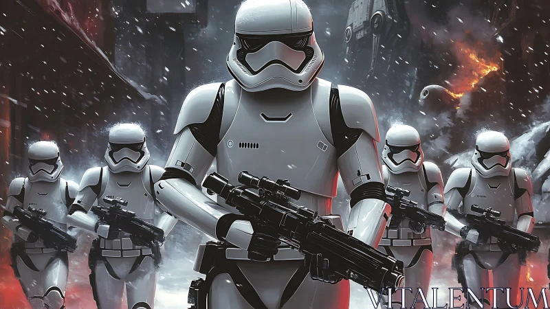 March of the White Armor: snowstorm soldiers advance.