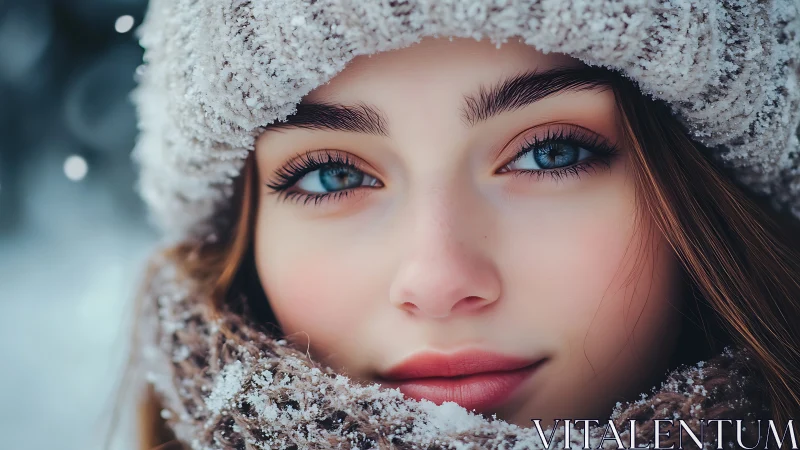 Close-up winter portrait renders frost-dusted textures precisely