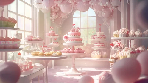 Enchanted Pink Bakery Studio Filled with Elaborate Cakes