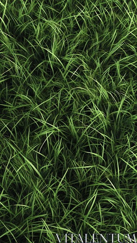 Lush overlapping grass blades in dense emerald tangle.