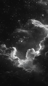 Storm-born nebula curls cradle a quiet scatter of stars